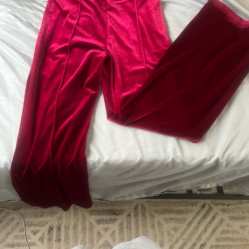 Velvet Red Pants